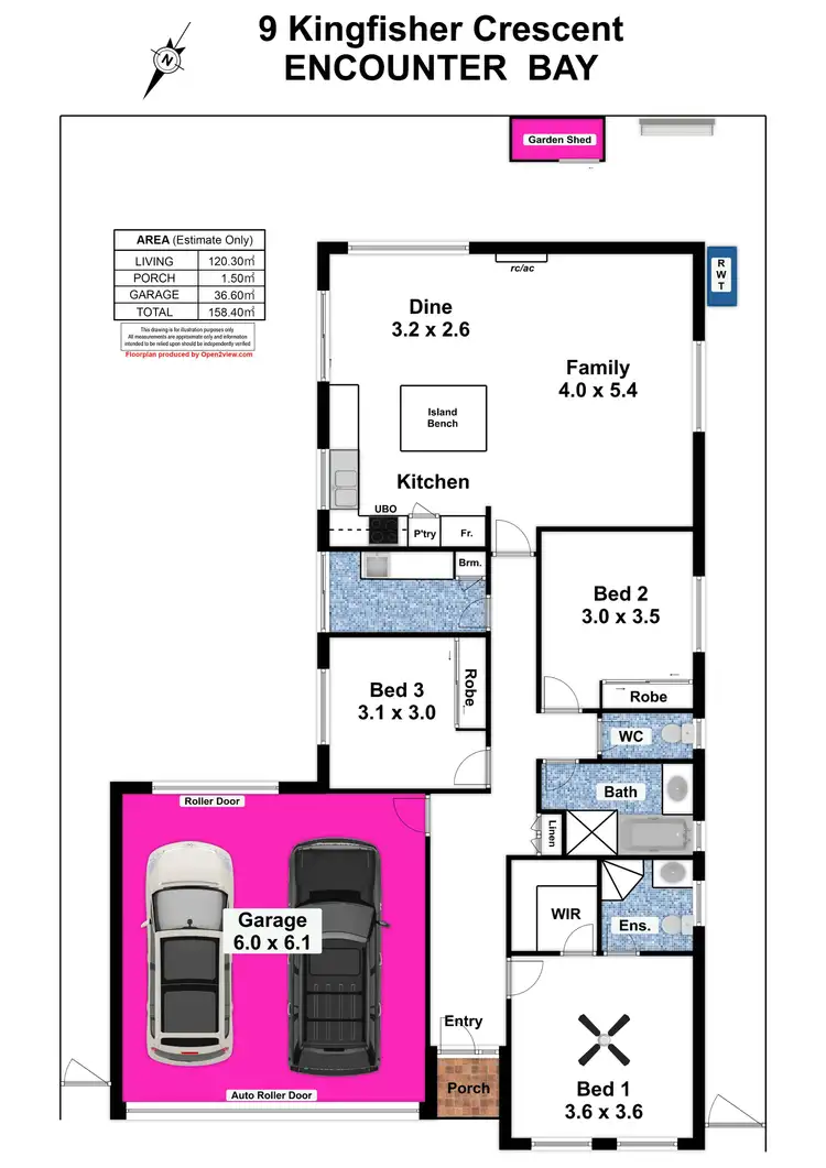 Floorplan of Homely house listing, 9 Kingfisher Crescent, Encounter Bay SA 5211