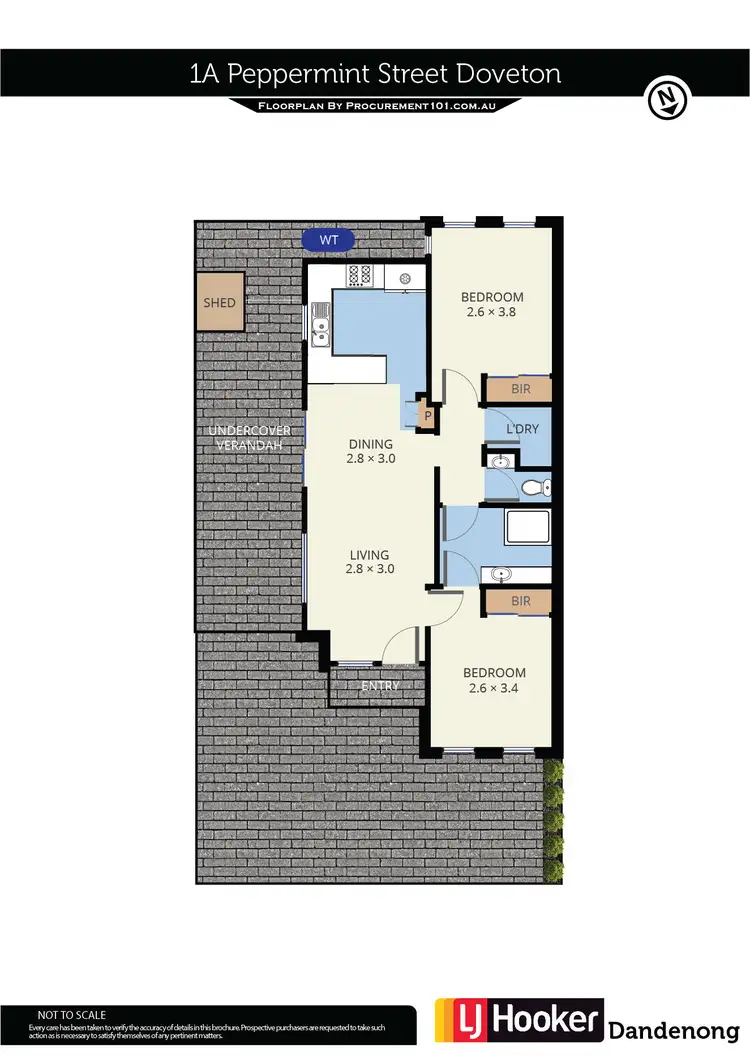 Floorplan of Homely unit listing, 1A Peppermint Street, Doveton VIC 3177