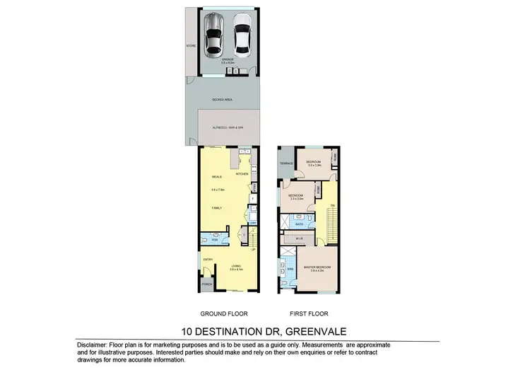 Floorplan of Homely townhouse listing, 10 Destination Drive, Greenvale VIC 3059