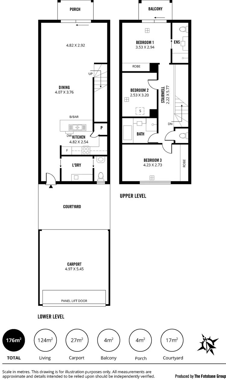 Floorplan of Homely townhouse listing, 4/3-7 Banrock Place, Mawson Lakes SA 5095