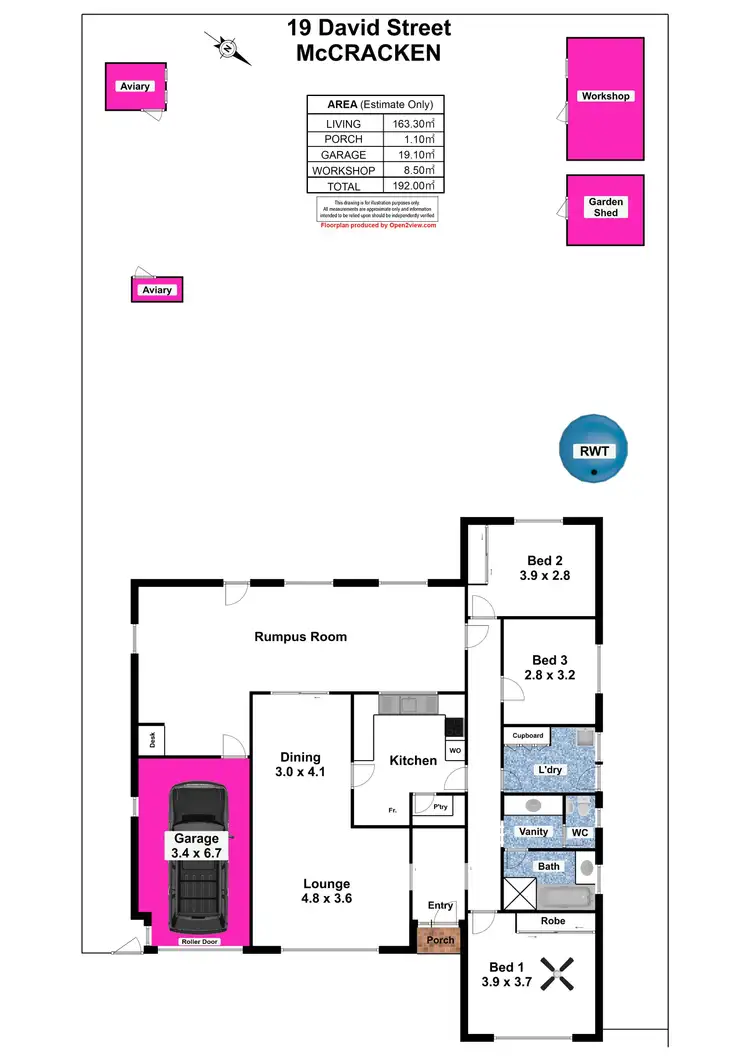Floorplan of Homely house listing, 19 David Street, Mccracken SA 5211