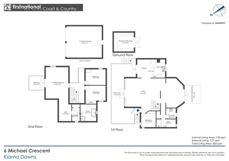Floorplan of Homely house listing, 6 Michael Crescent, Kiama Downs NSW 2533