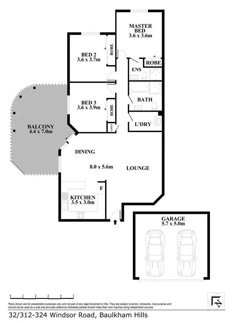 Floorplan of Homely unit listing, 32/312-324 Windsor Road, Baulkham Hills NSW 2153