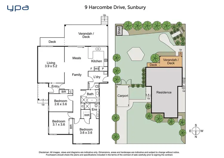Floorplan of Homely house listing, 9 Harcombe Drive, Sunbury VIC 3429