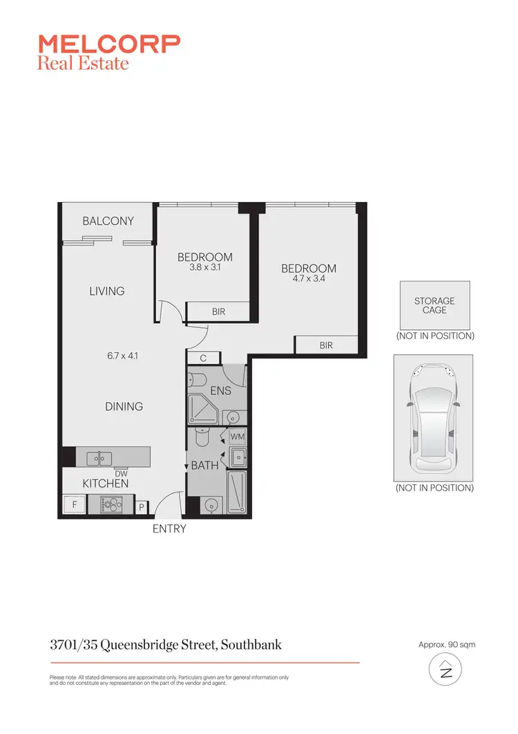 Floorplan of Homely apartment listing, 3701/35 Queensbridge Street, Southbank VIC 3006