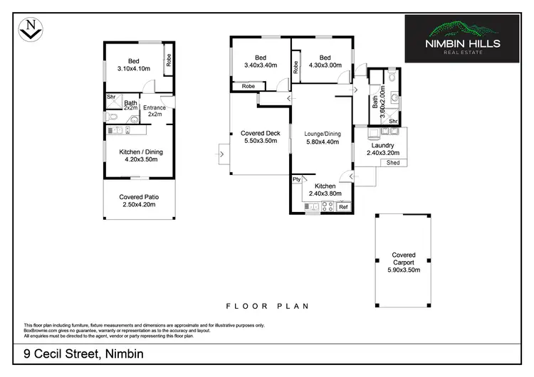 Floorplan of Homely house listing, 9 Cecil Street, Nimbin NSW 2480