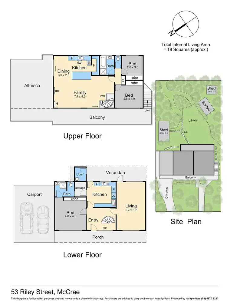 Floorplan of Homely house listing, 53 Riley Street, Mccrae VIC 3938