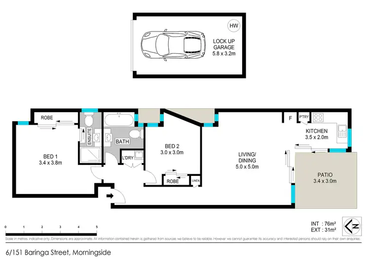 Floorplan of Homely unit listing, 6/151 Baringa Street, Morningside QLD 4170