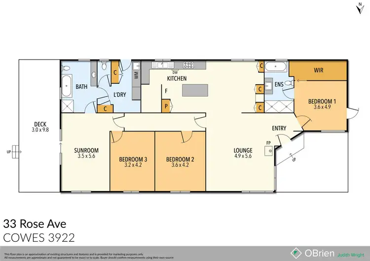 Floorplan of Homely house listing, 33 Rose Avenue, Cowes VIC 3922