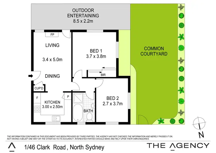Floorplan of Homely apartment listing, 1/46 Clark Road, North Sydney NSW 2060