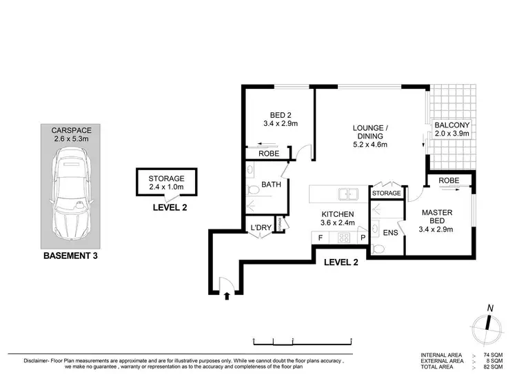 Floorplan of Homely unit listing, 230/20-26 Orara Street, Waitara NSW 2077