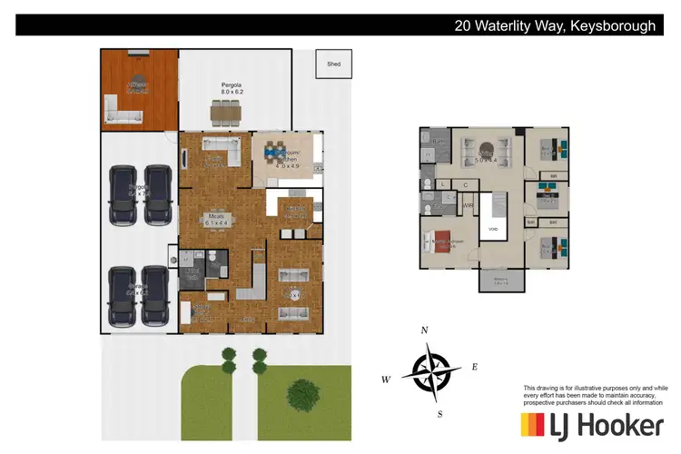 Floorplan of Homely house listing, 20 Waterlilly Way, Keysborough VIC 3173