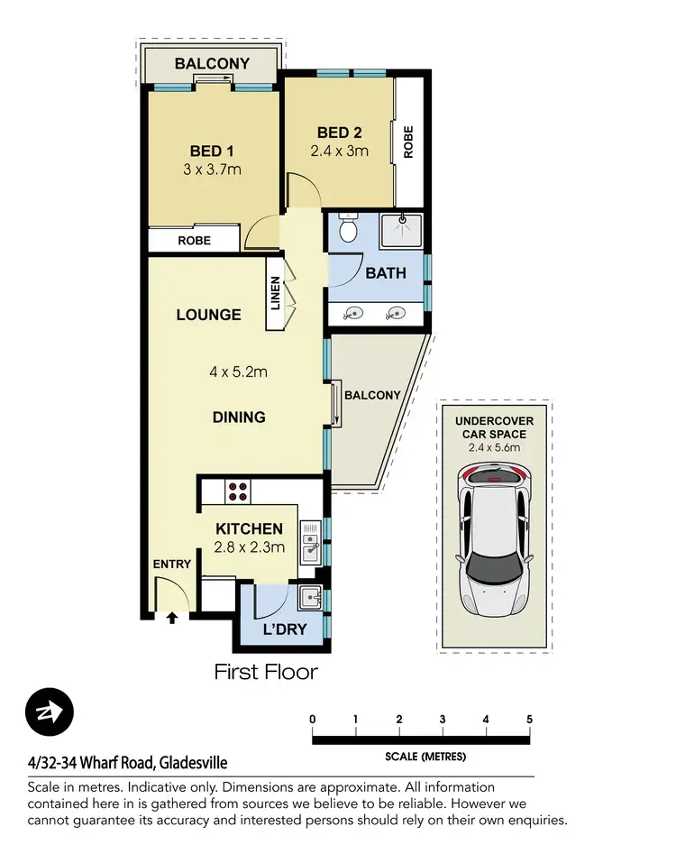 Floorplan of Homely apartment listing, 4/32-34 Wharf Road, Gladesville NSW 2111