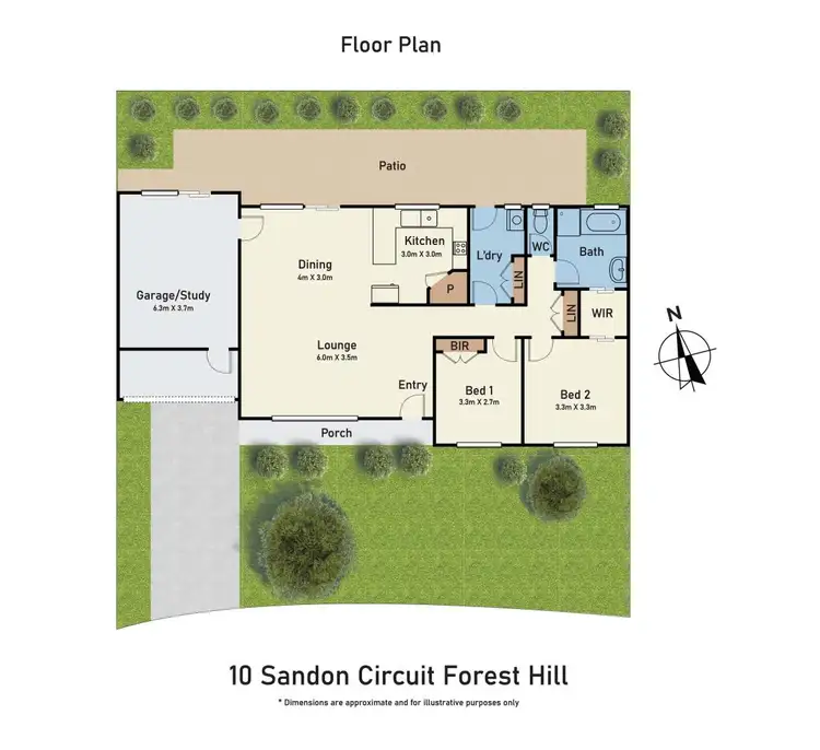 Floorplan of Homely unit listing, 10 Sandon Circuit, Forest Hill VIC 3131