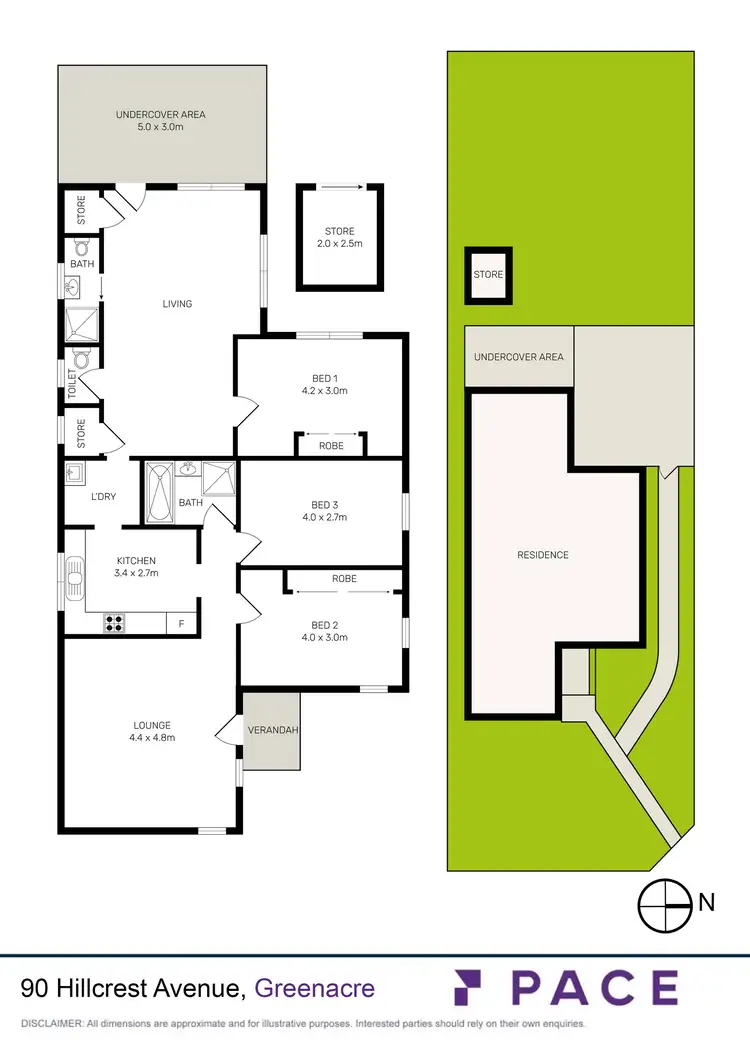 Floorplan of Homely house listing, 90 Hillcrest Avenue, Greenacre NSW 2190