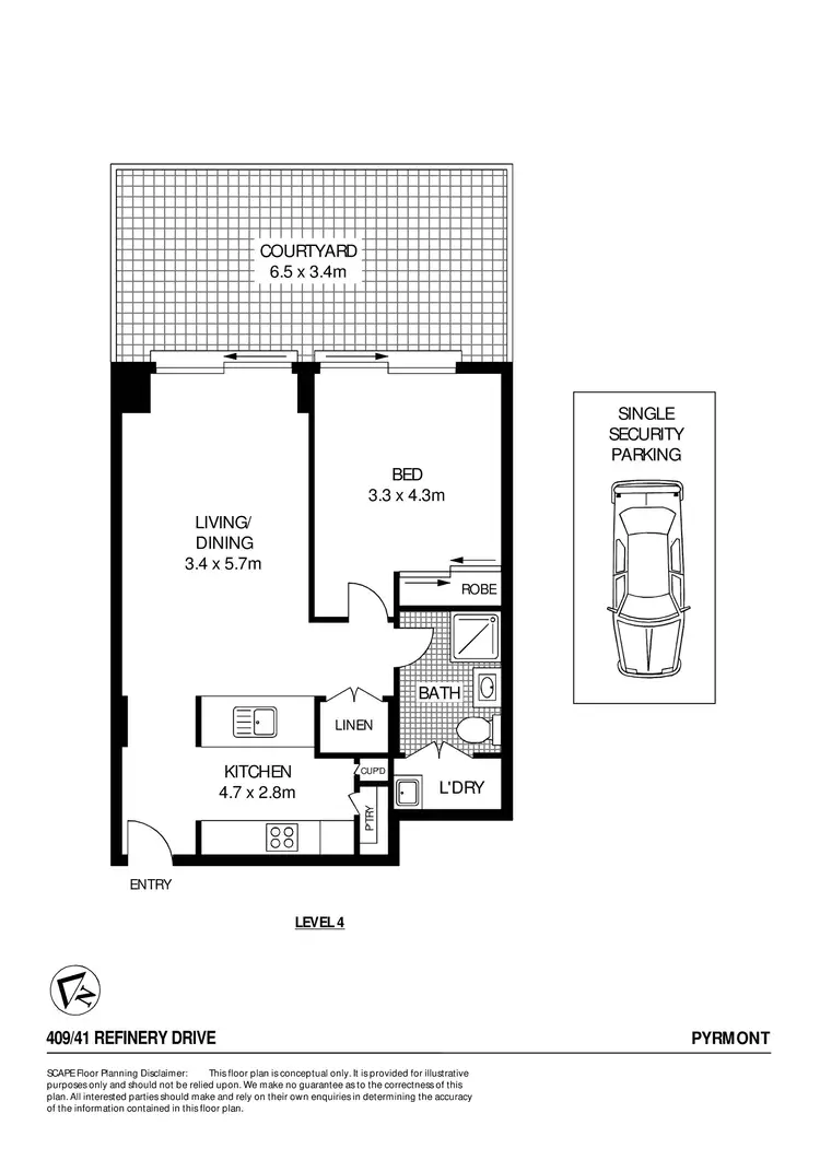 Floorplan of Homely apartment listing, 409/41 Refinery Drive, Pyrmont NSW 2009