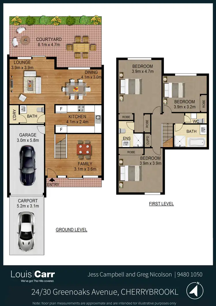 Floorplan of Homely townhouse listing, 24/30-34 Greenoaks Ave, Cherrybrook NSW 2126