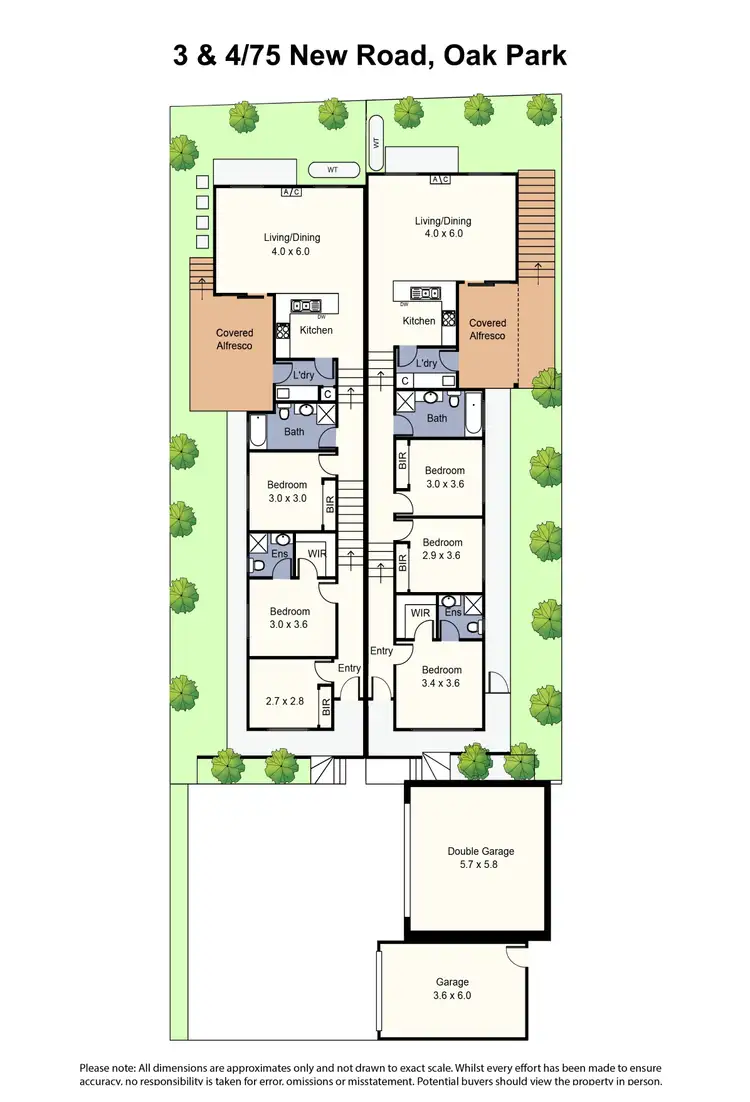 Floorplan of Homely townhouse listing, 4/75 New Road, Oak Park VIC 3046