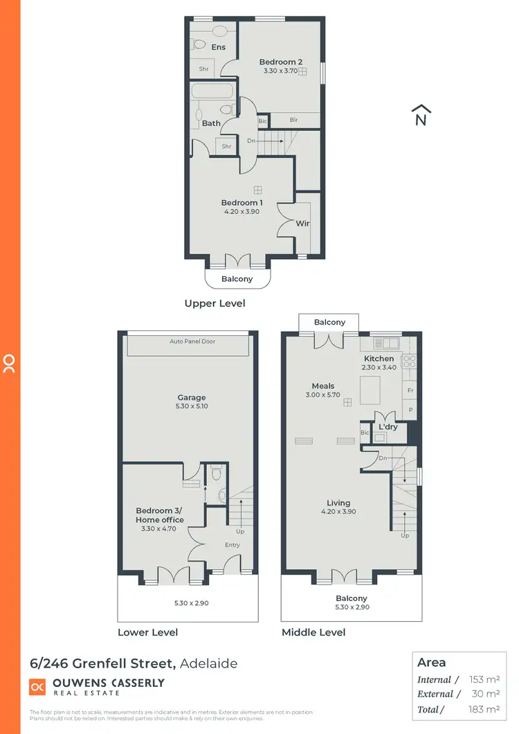 Floorplan of Homely townhouse listing, 6/246 Grenfell Street, Adelaide SA 5000