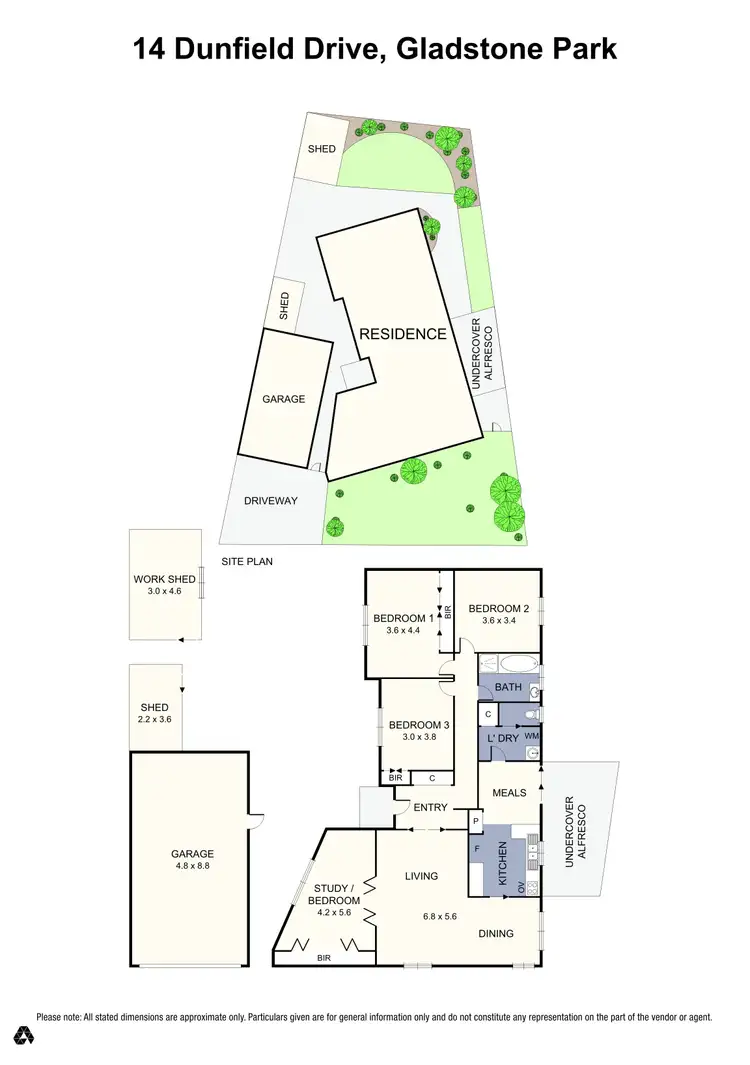 Floorplan of Homely house listing, 14 Dunfield Drive, Gladstone Park VIC 3043