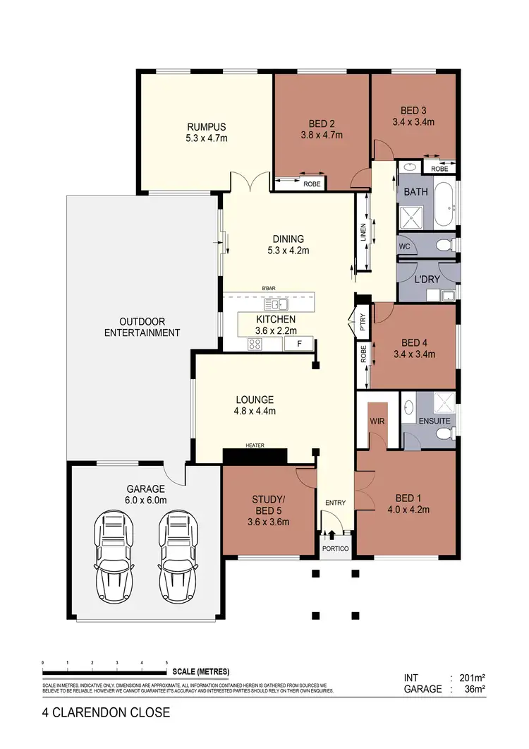 Floorplan of Homely house listing, 4 Clarendon Close, Strathfieldsaye VIC 3551