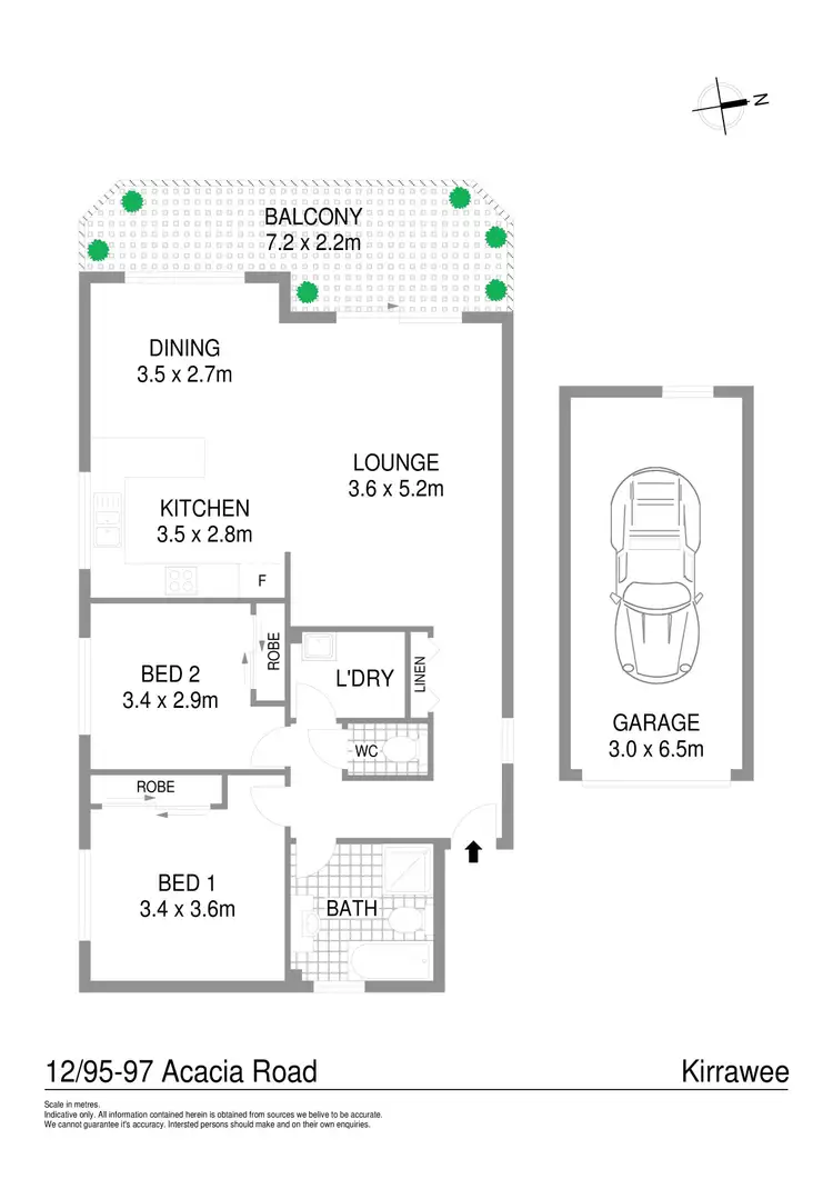 Floorplan of Homely unit listing, 12/95-97 Acacia Road, Kirrawee NSW 2232