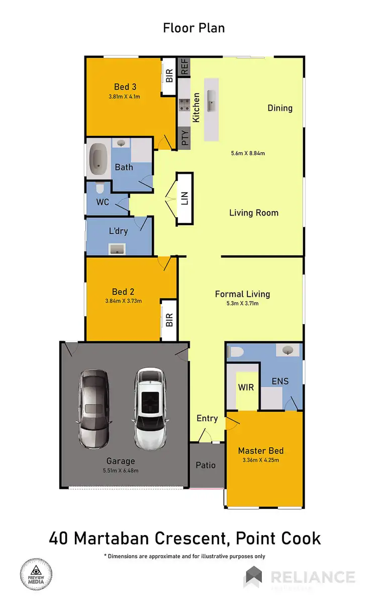 Floorplan of Homely house listing, 40 Martaban Crescent, Point Cook VIC 3030
