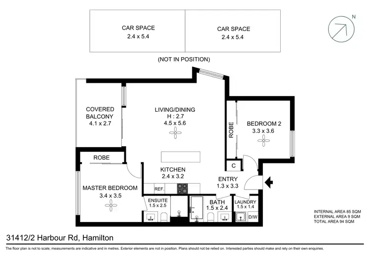 Floorplan of Homely unit listing, 31412/2 Harbour Road, Hamilton QLD 4007