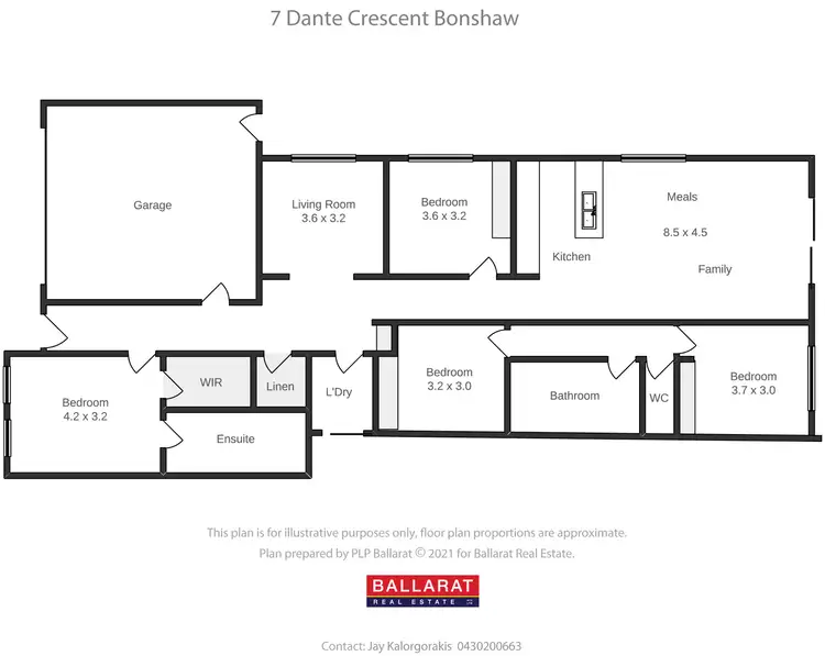 Floorplan of Homely house listing, 46 Dante Crescent, Bonshaw VIC 3352