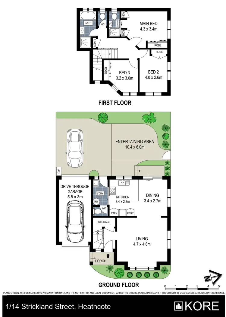 Floorplan of Homely townhouse listing, 1/14 Strickland Street, Heathcote NSW 2233