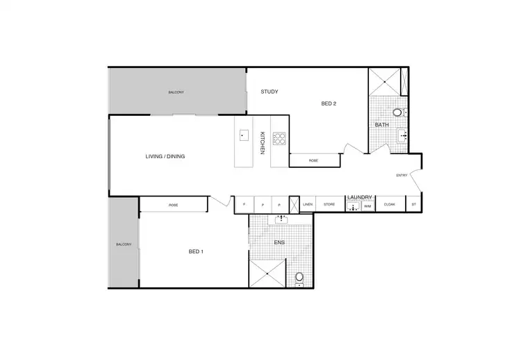 Floorplan of Homely apartment listing, 506/16 Lonsdale Street, Braddon ACT 2612