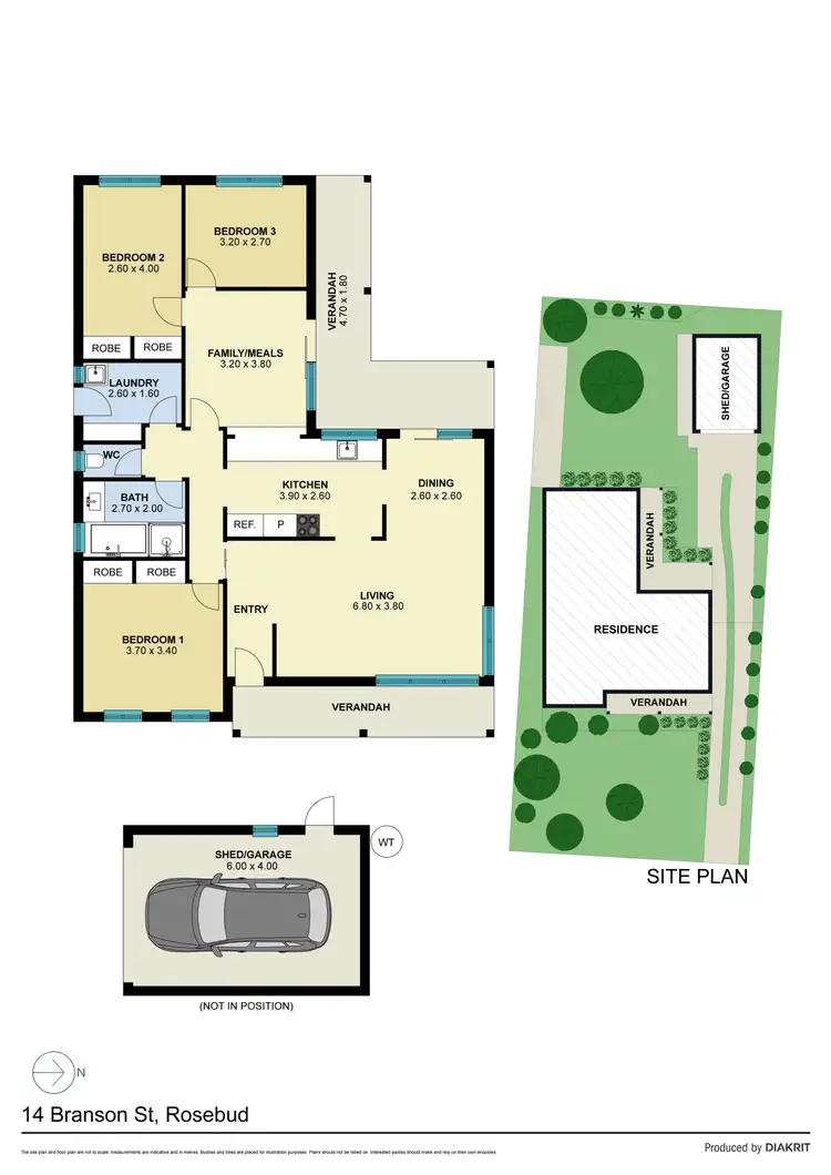 Floorplan of Homely house listing, 14 Branson Street, Rosebud VIC 3939