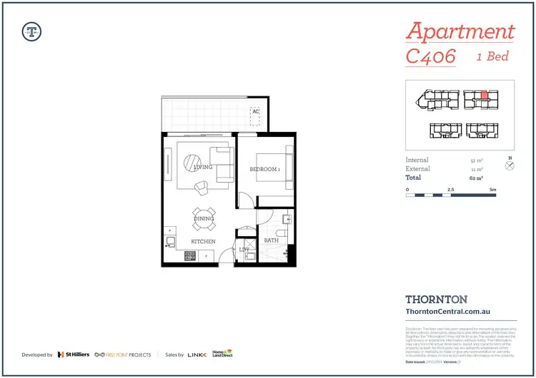 Floorplan of Homely apartment listing, 406/101C Lord Sheffield Circuit, Penrith NSW 2750