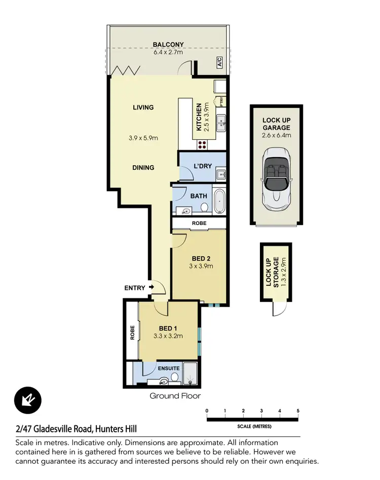 Floorplan of Homely apartment listing, 2/47 Gladesville Road, Hunters Hill NSW 2110