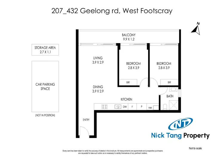 Floorplan of Homely apartment listing, 207/432 Geelong Road, West Footscray VIC 3012