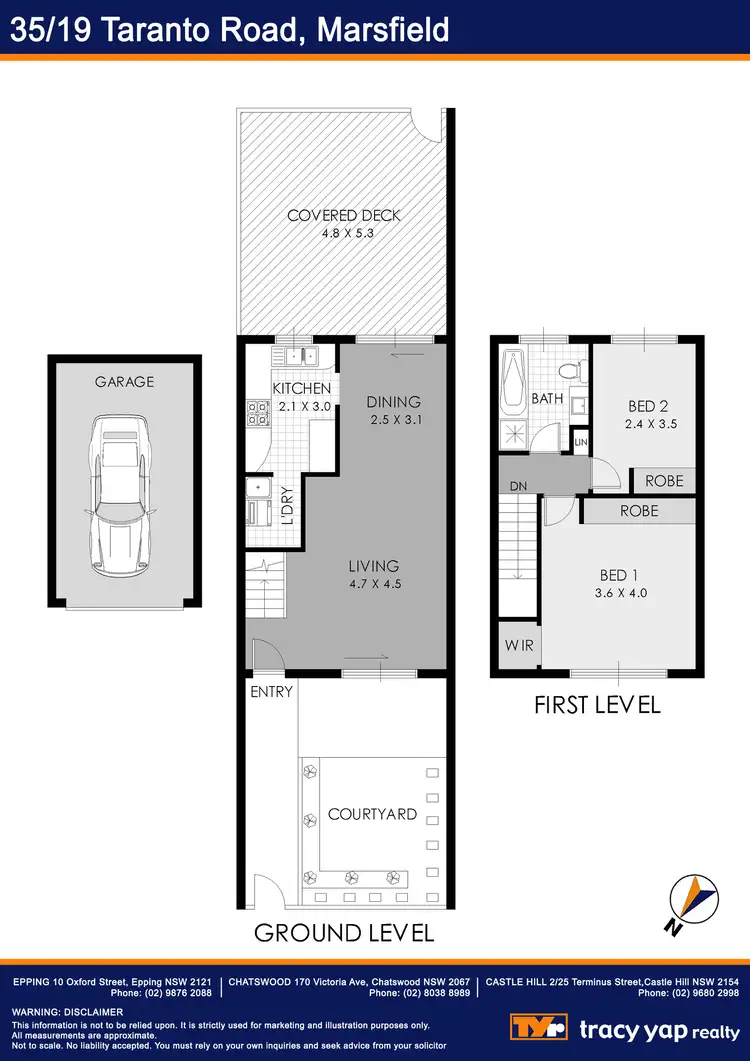 Floorplan of Homely townhouse listing, 35/19 Taranto Road, Marsfield NSW 2122