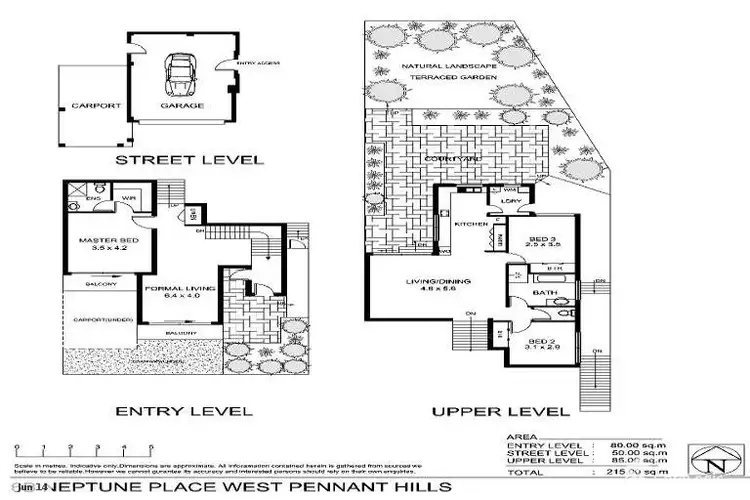 Floorplan of Homely semi-detached listing, 6B Neptune Place, West Pennant Hills NSW 2125