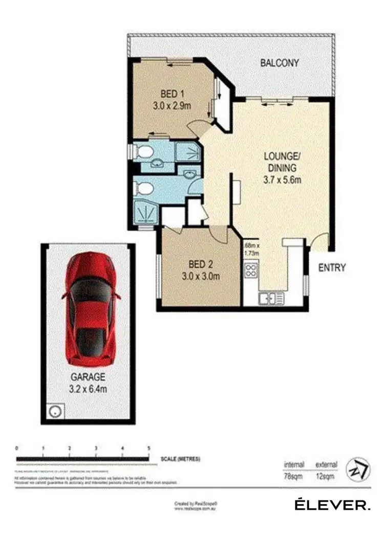 Floorplan of Homely apartment listing, 3/29 Durham Street, St Lucia QLD 4067