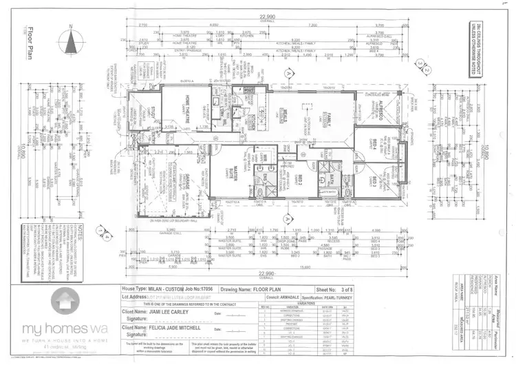Floorplan of Homely house listing, 16 Lutea Loop, Hilbert WA 6112