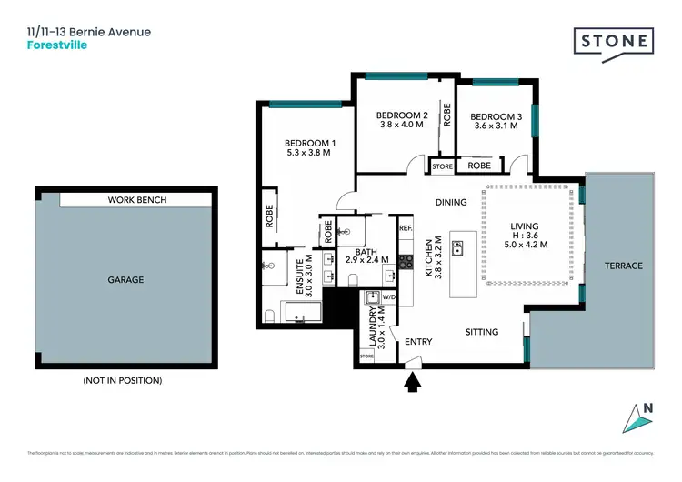 Floorplan of Homely unit listing, 11/11-13 Bernie Avenue, Forestville NSW 2087