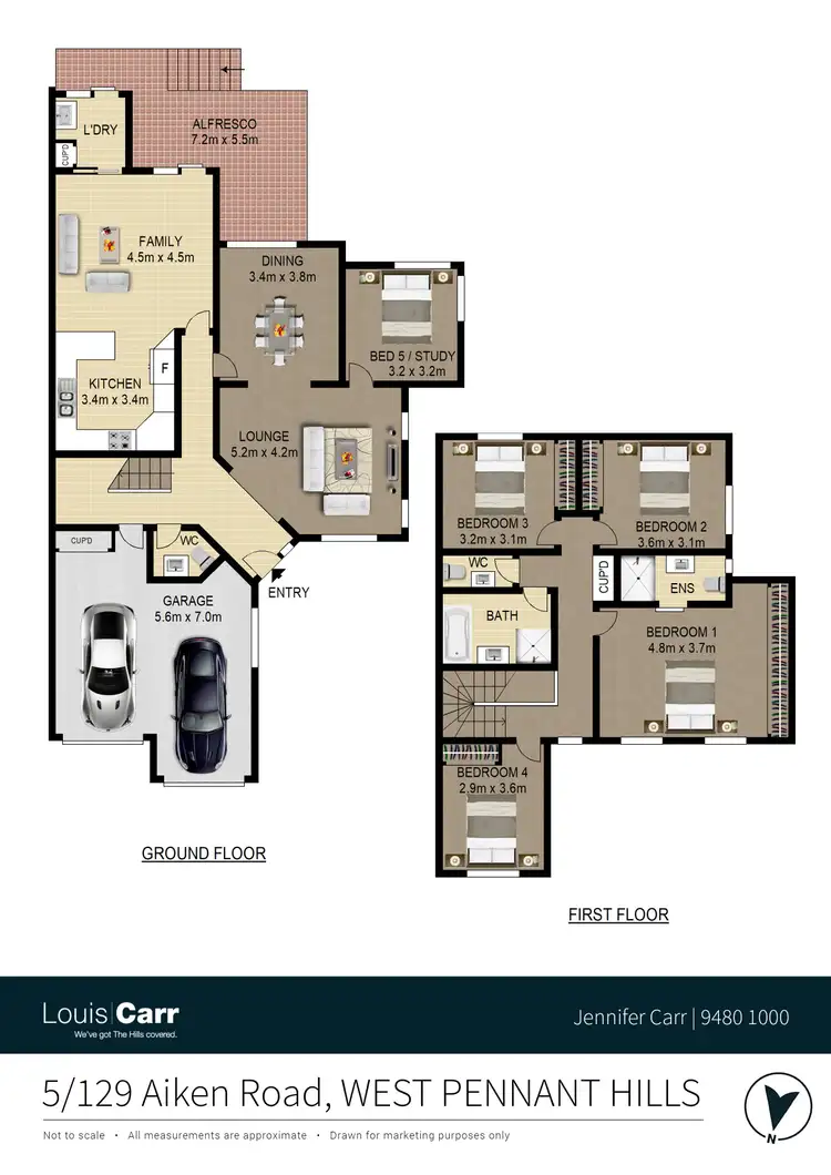Floorplan of Homely semi-detached listing, 5/129 Aiken Road, West Pennant Hills NSW 2125