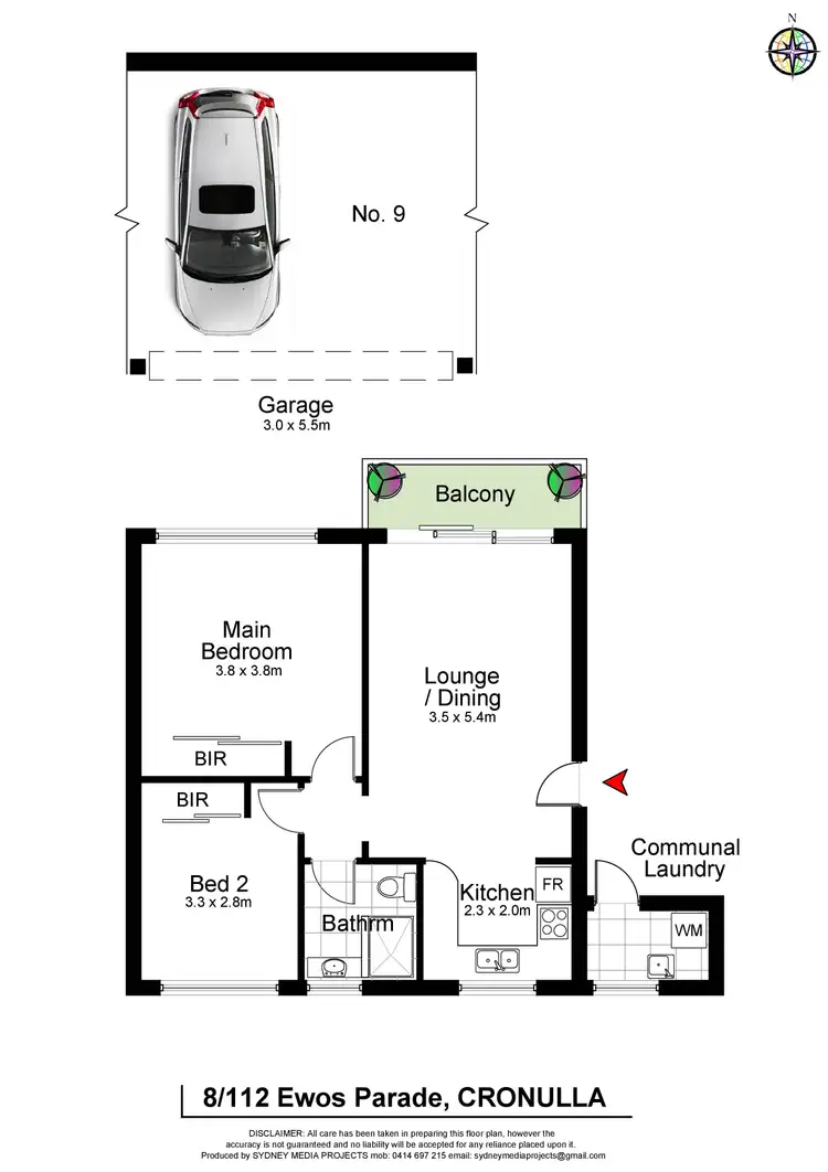Floorplan of Homely apartment listing, 8/112 Ewos Parade, Cronulla NSW 2230