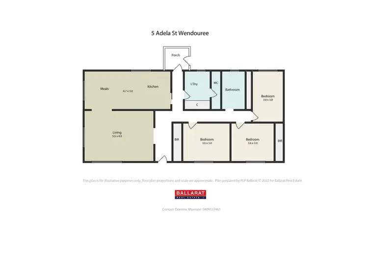 Floorplan of Homely house listing, 5 Adela Street, Wendouree VIC 3355