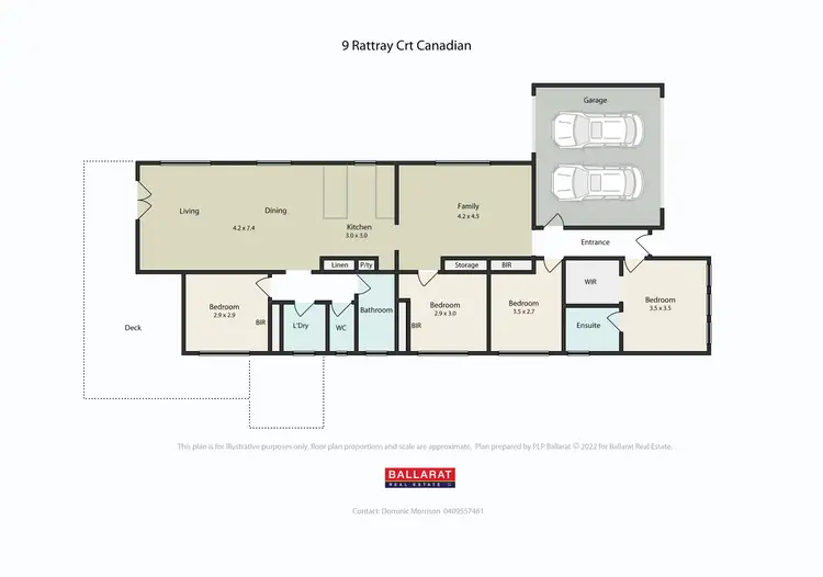 Floorplan of Homely house listing, 9 Rattray Court, Canadian VIC 3350