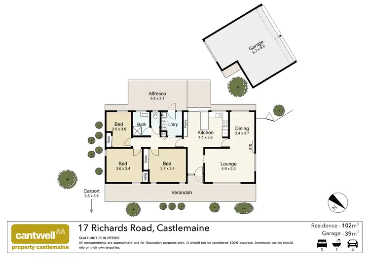 Floorplan of Homely house listing, 17 Richards Road, Castlemaine VIC 3450