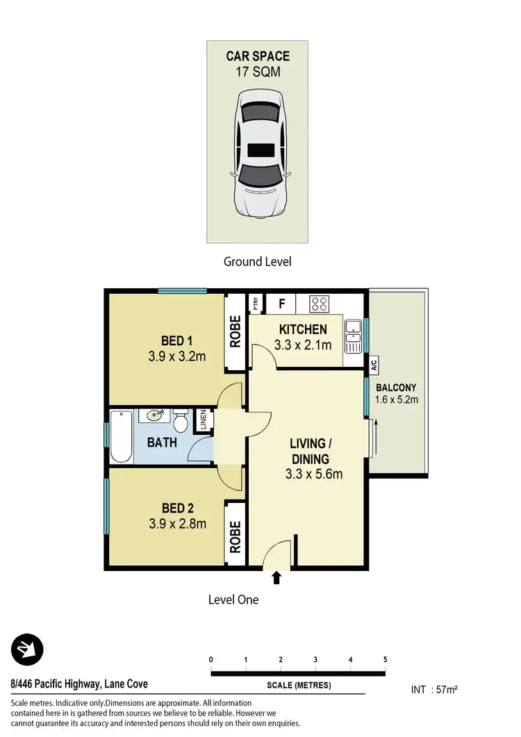 Floorplan of Homely apartment listing, 8/446 Pacific Highway, Lane Cove North NSW 2066