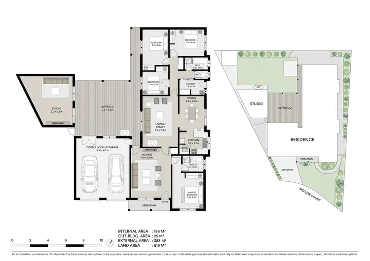 Floorplan of Homely house listing, 6 Mellor Court, Wendouree VIC 3355