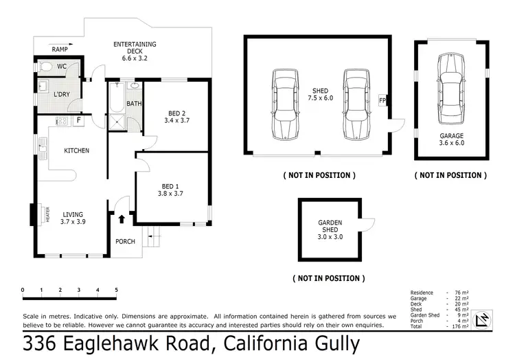 Floorplan of Homely house listing, 336 Eaglehawk Road, California Gully VIC 3556
