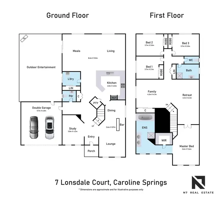 Floorplan of Homely house listing, 7 Lonsdale Court, Caroline Springs VIC 3023