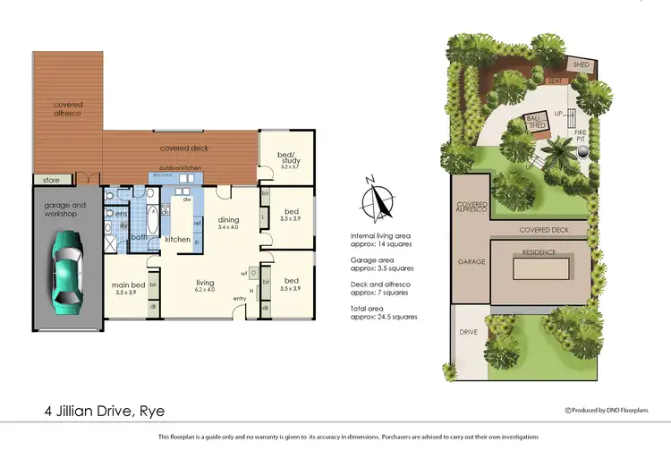 Floorplan of Homely house listing, 4 Jillian Drive, Rye VIC 3941